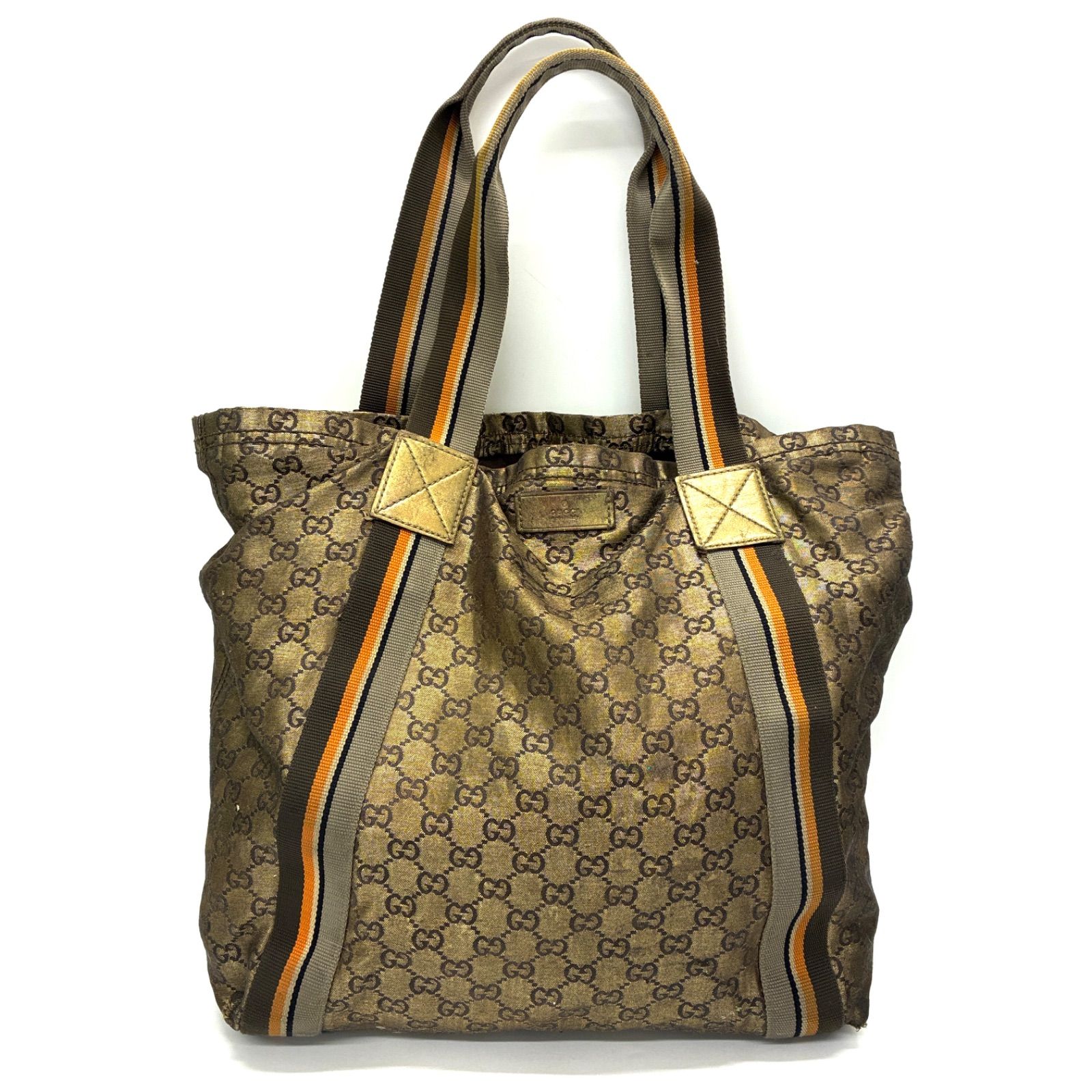 ◇GUCCI◇グッチ GG トートバッグ ショルダーバッグ ゴールド 
