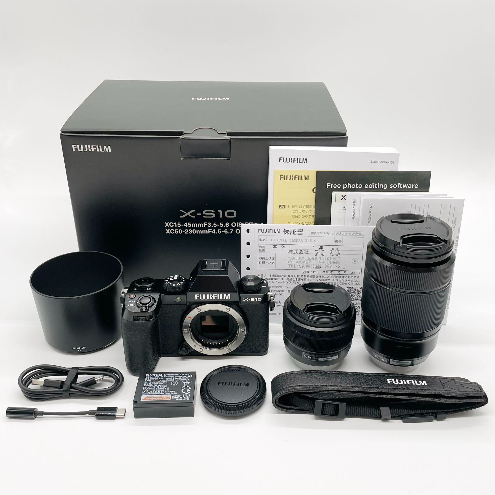 □シャッター数64回の元箱付き！ほぼ新品 FUJIFILM フジフイルム X-S10 