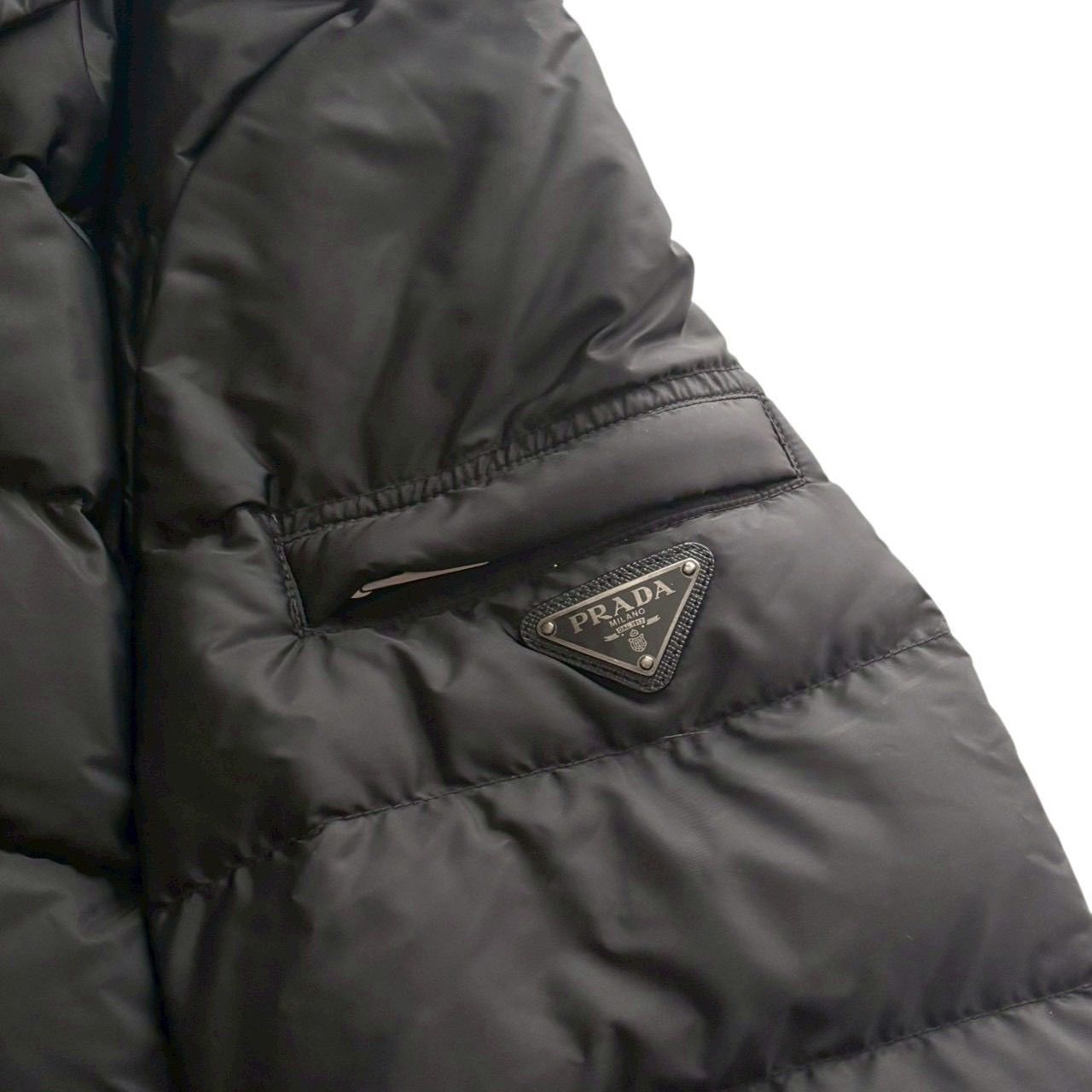PRADA プラダ ダウンジャケット メンズ 表記46 M〜L相当 ブラック 三角