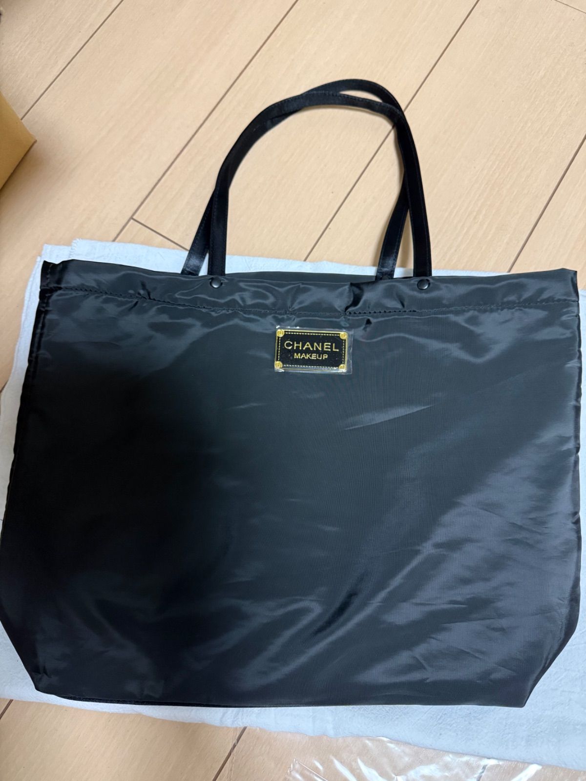 シャネル コスメ 海外ノベルティ キャンバス トートバッグ ロゴ 海外