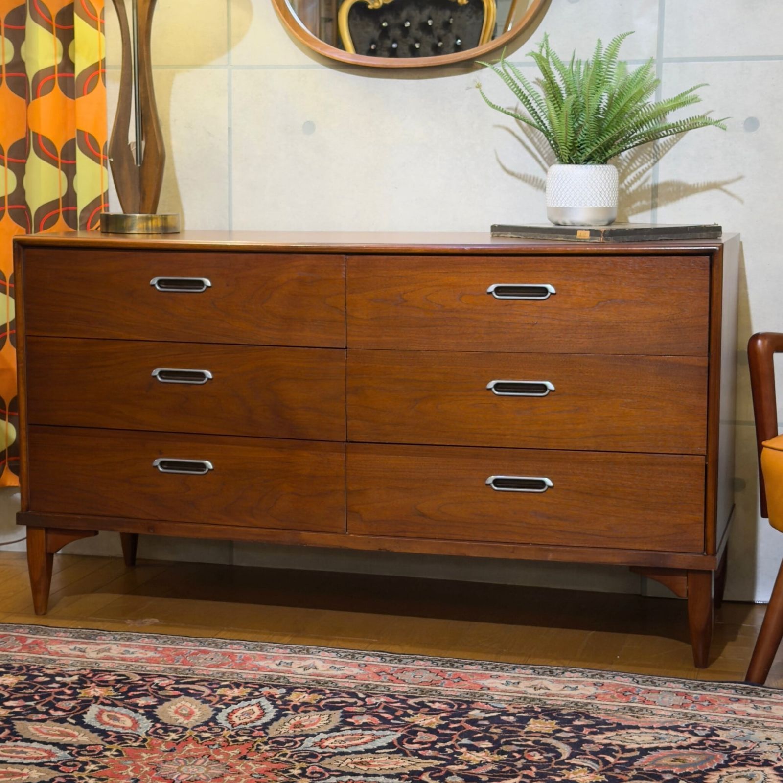 VINTAGE】U.S RISHEL Double Dresser / アメリカ リシェル 6段 ワイド