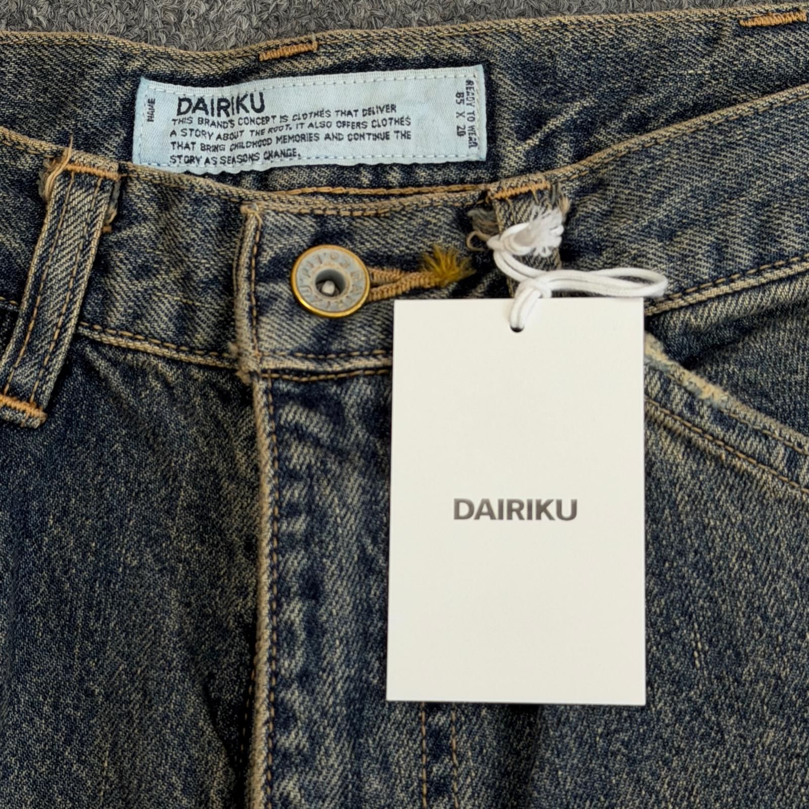 参考上代55000円 未使用 DAIRIKU 25AW Vintage Washed Painter Denim