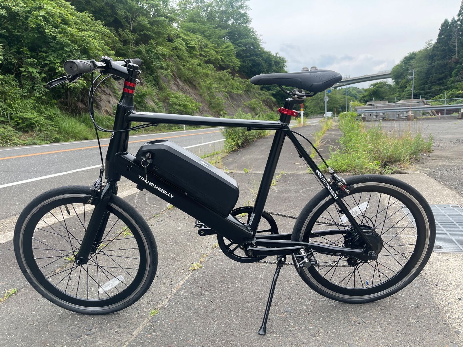 0410【動作確認済】送料無料 TRANS MOBILLY 電動アシスト自転車 新しいバッテリー36V 10Ah 電子5速SHIMANO 7速 20インチ