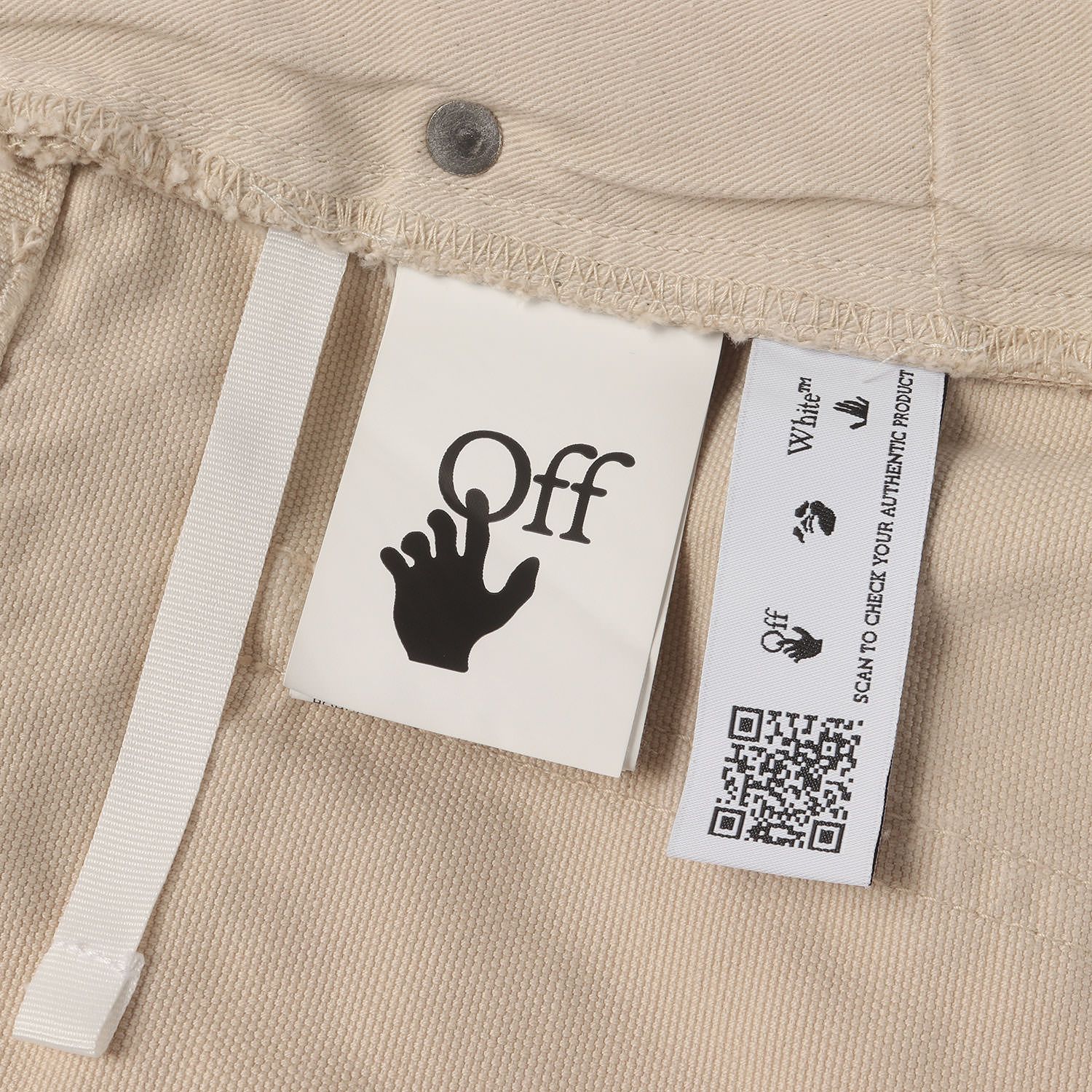 美品】OFF-WHITE オフホワイト パンツ ベージュ サイズ:M | 23SS ロゴ