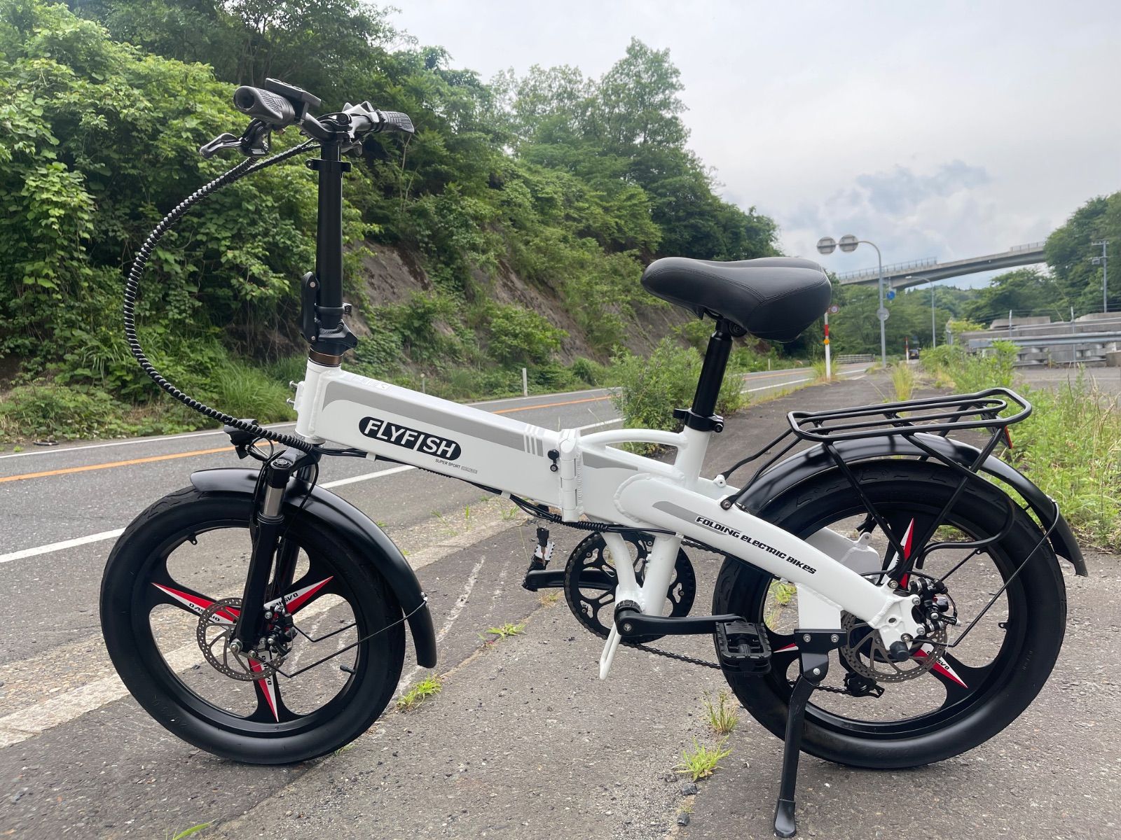 T尃用 FLYFISH ディスク式MTB折り畳み電動自転車BIKES 動作確認済 0409【動作確認済】送料無料 FLYFISH ディスク式 MTB 折り畳み電動