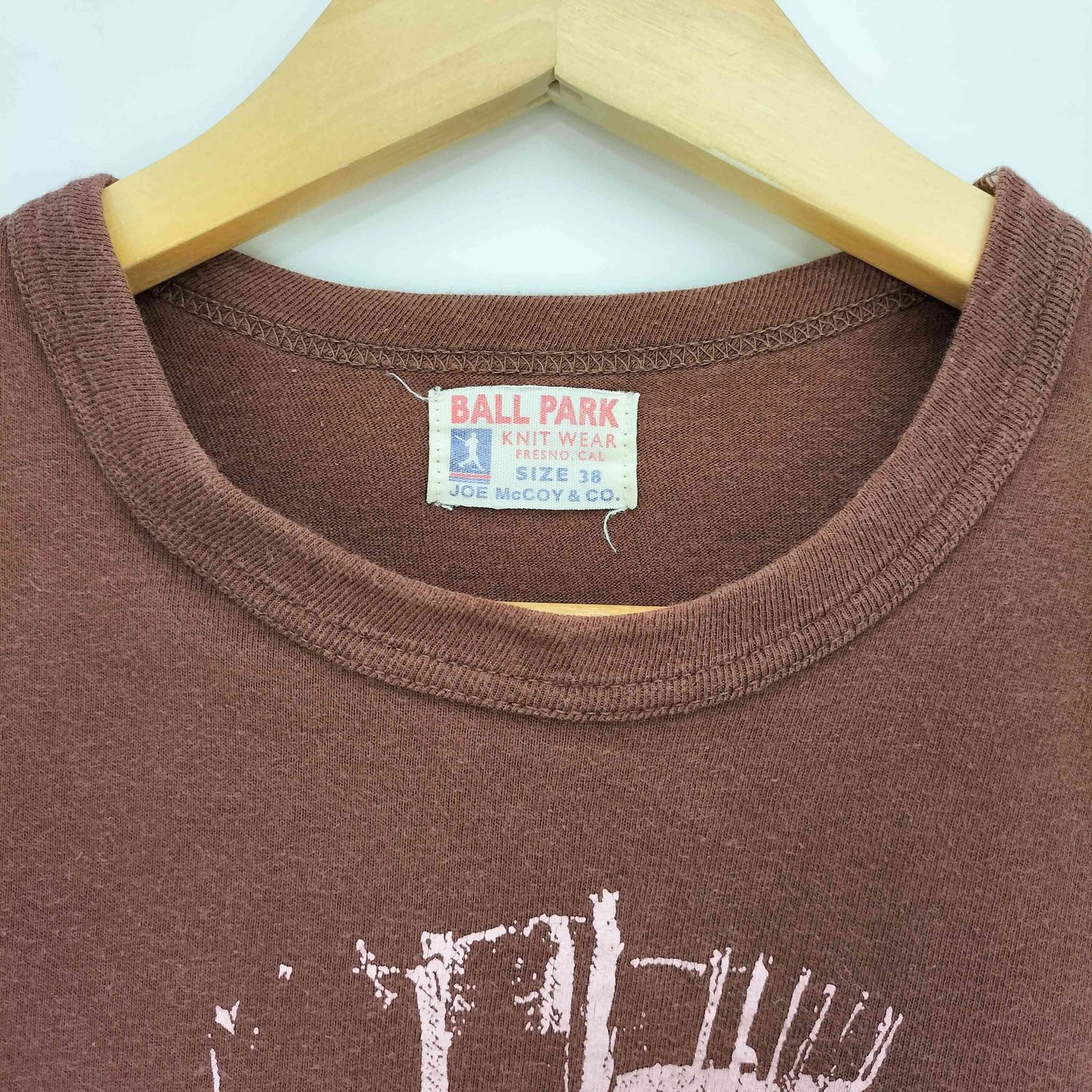 ジョーマッコイ JOE McCOY BALL PARK 両面プリント S/S クルーネック T 