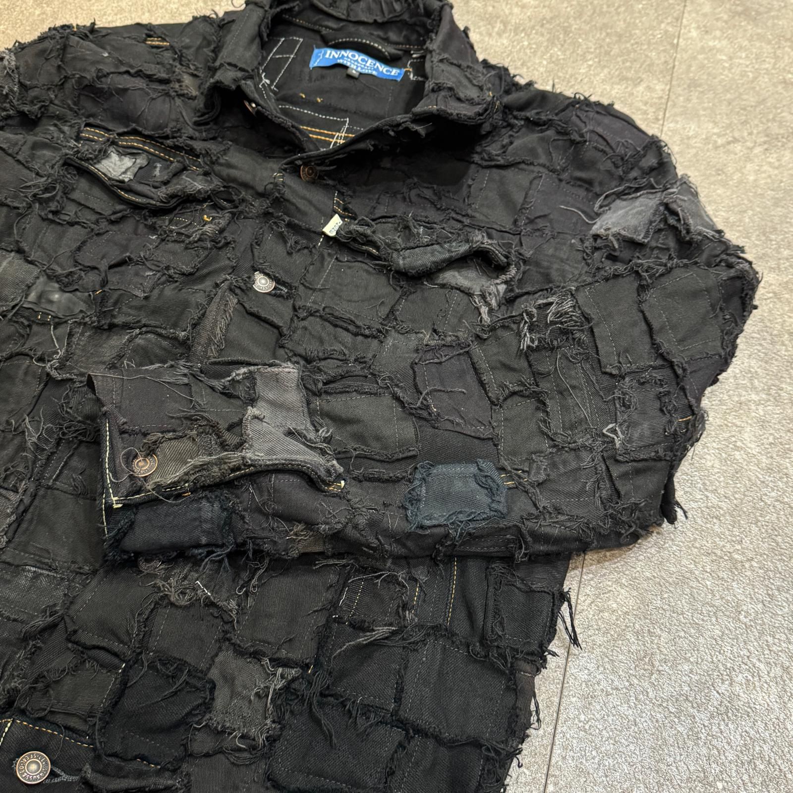 参考上代104500円 INNOCENCE NYC SQUARE PATCHWORK DENIM JACKET