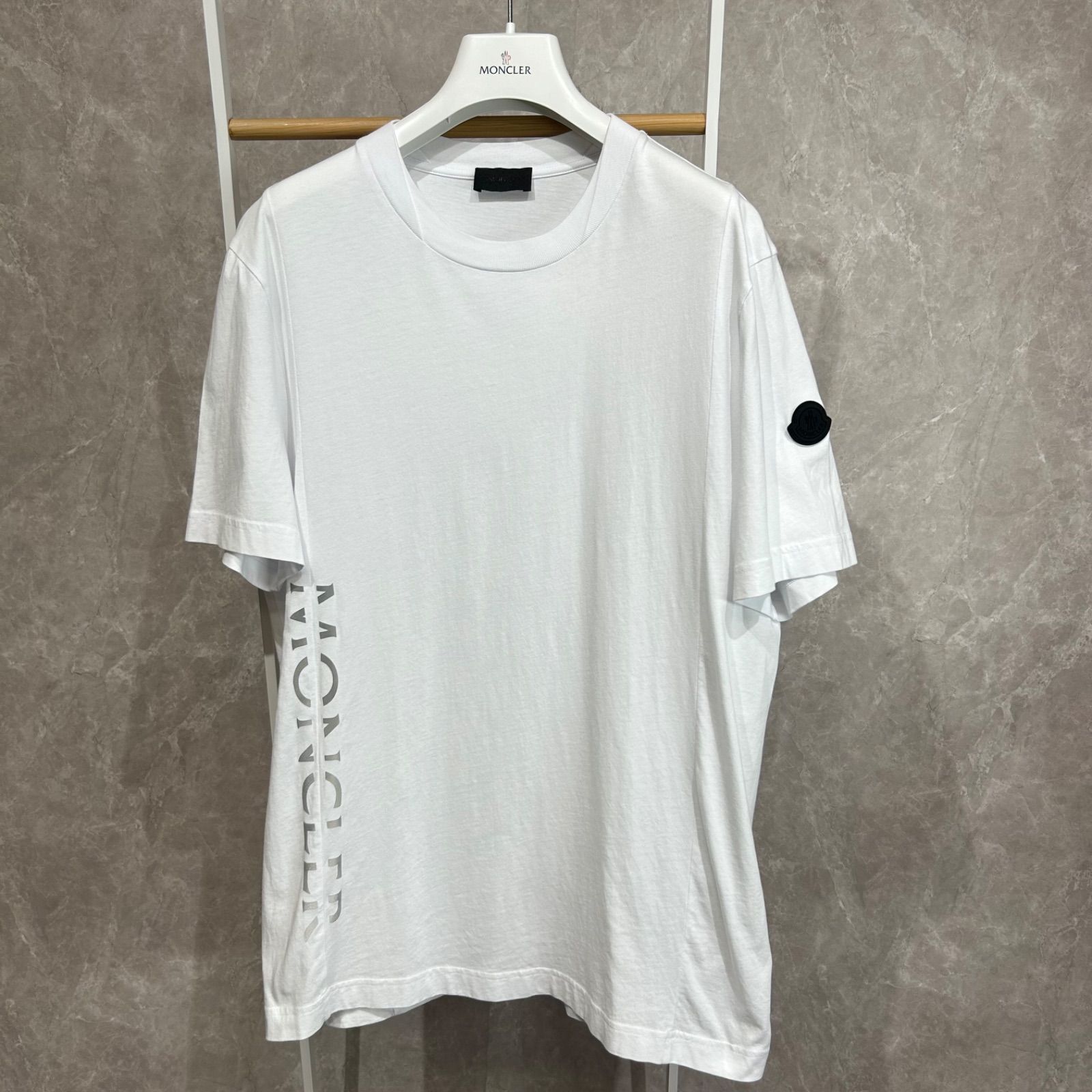 【極美品】 MONCLER モンクレールラバーワッペン半袖Tシャツ白S
