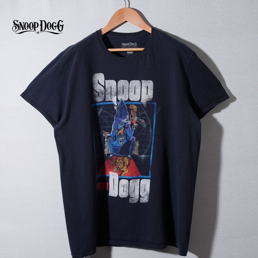 スヌープドッグ Snoop Dogg Tシャツ L ネイビー ラップT バンT ヒップ