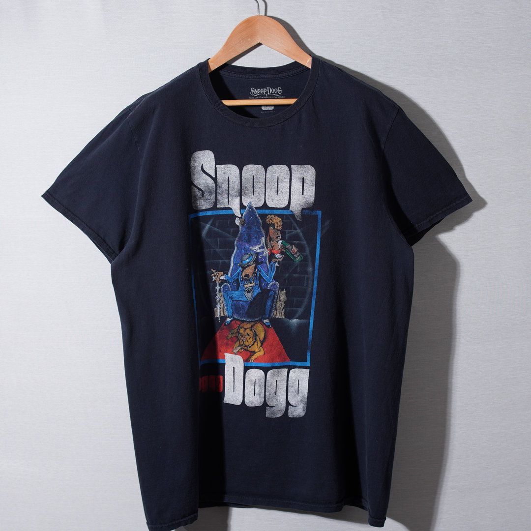 スヌープドッグ Snoop Dogg Tシャツ L ネイビー ラップT バンT ヒップ 