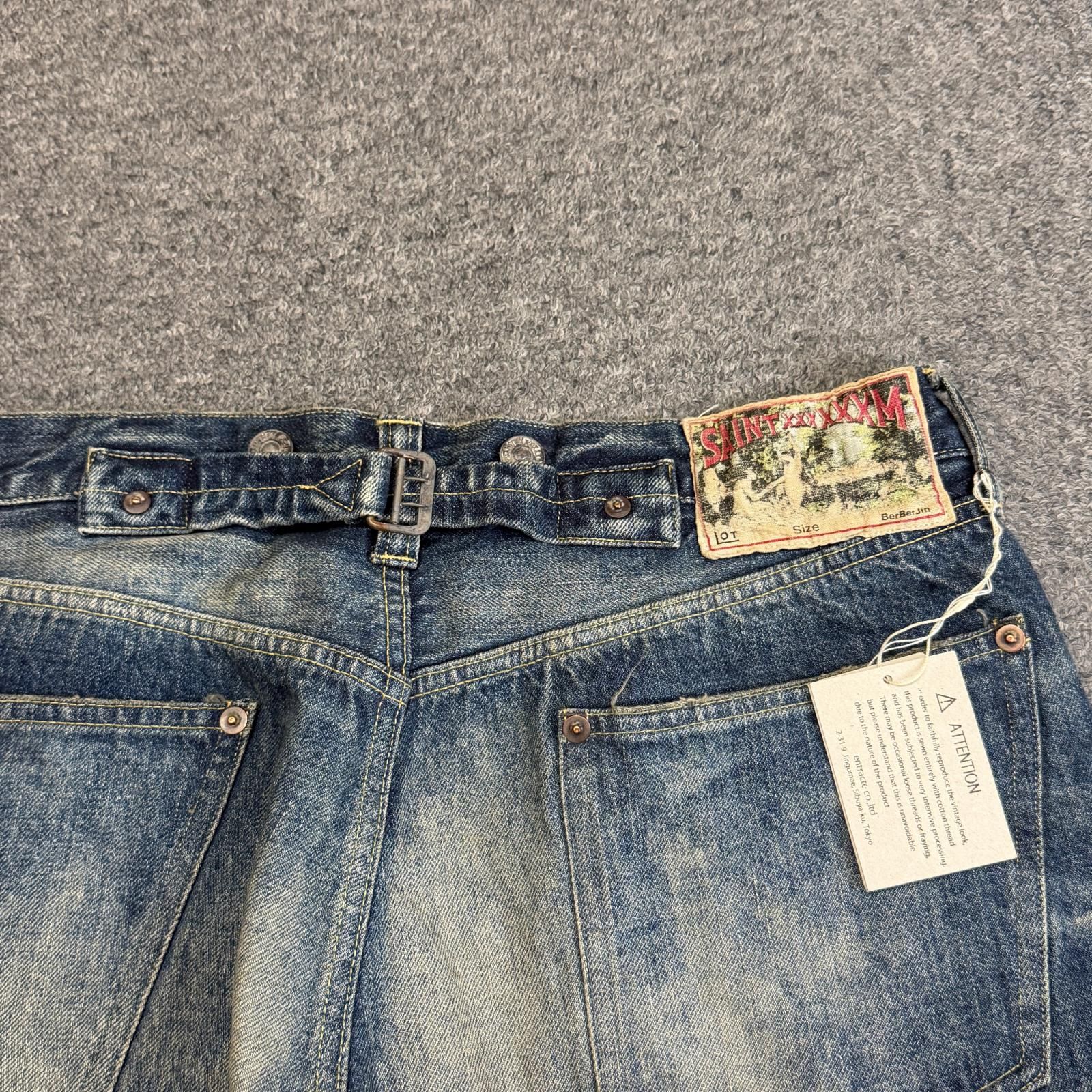 参考上代99,000円 未使用 SAINT MICHAEL BB_DENIM PNT/5PKTS DAMAGE