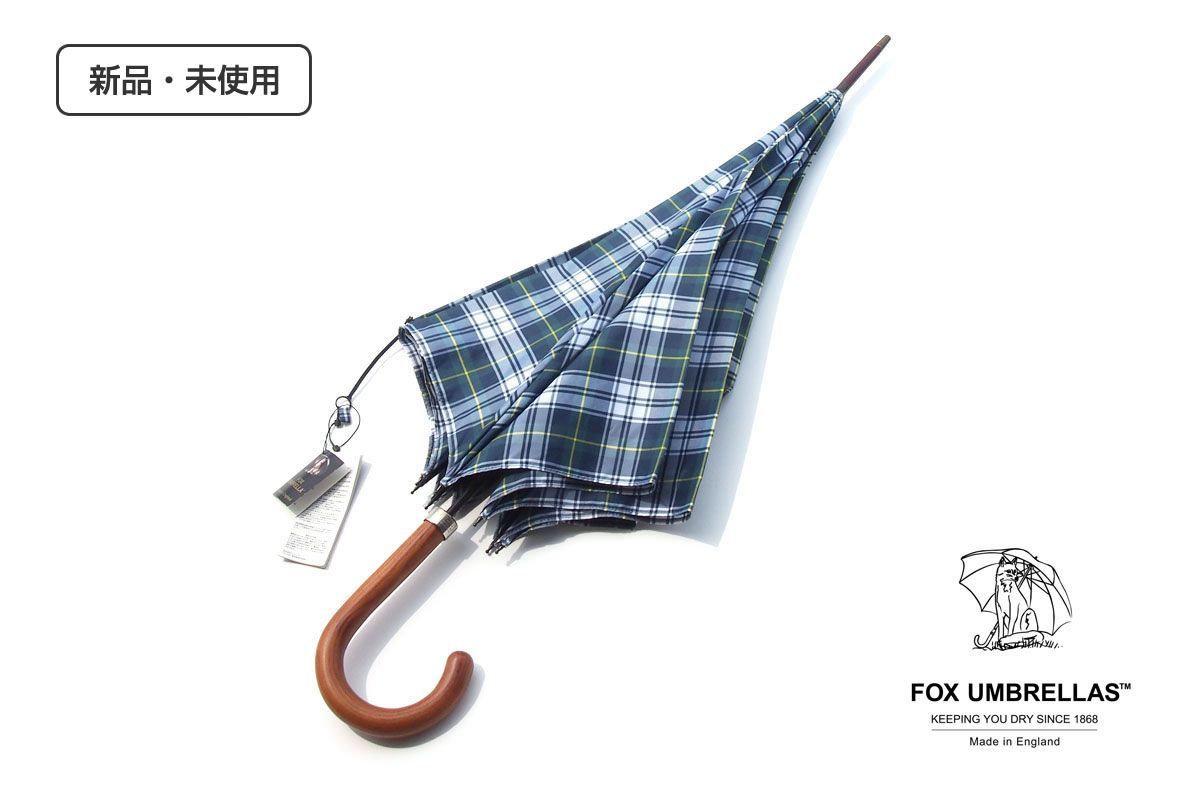 フォックスアンブレラ fox umbrellas 新品 タータンチェック柄長傘 GT1　DRESS GORDON ドレスゴードン FOX FRAME 8RIBS イギリス製