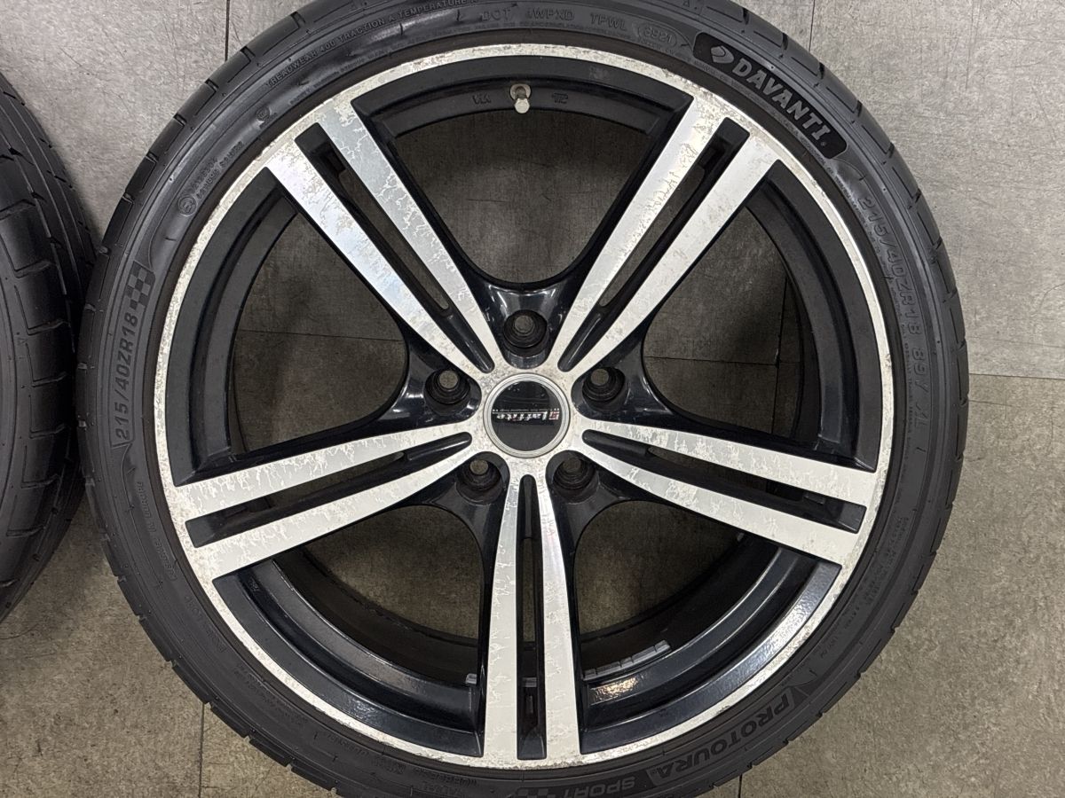 ノア ヴォクシー等に】Laffite SK-W 18in 7.5J +38 PCD114.3 DAVANTI 
