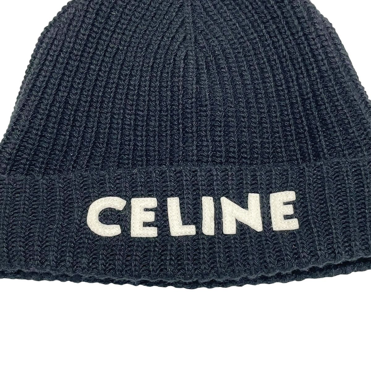 中古】 CELINE セリーヌ ニットキャップ ニット帽 2AE2I423P.38NO ロゴ