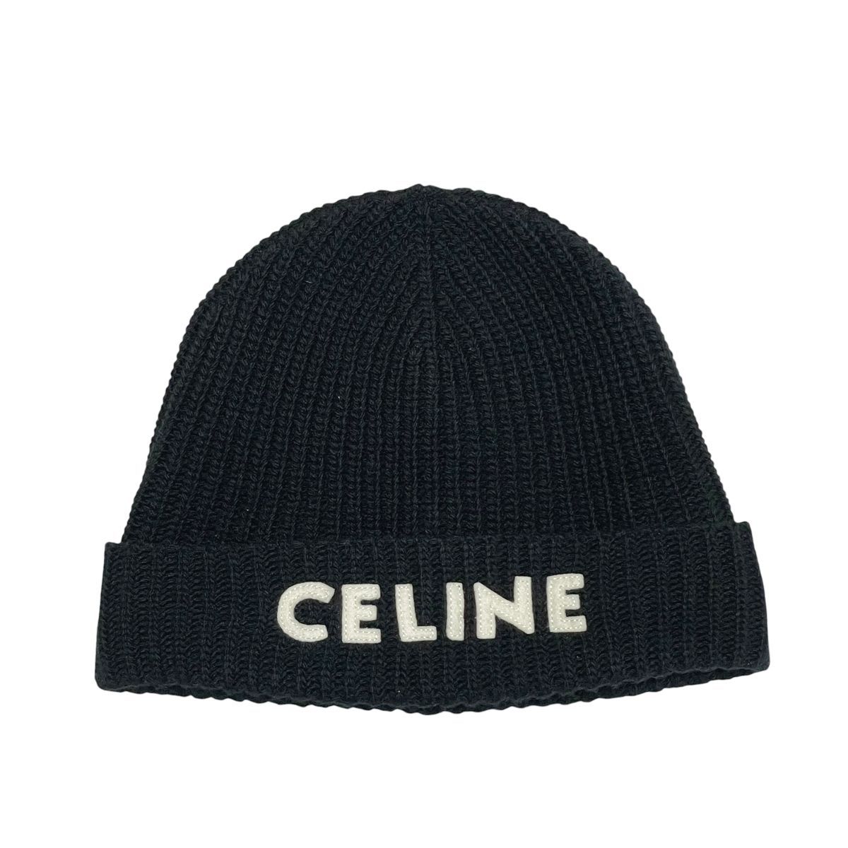 中古】 CELINE セリーヌ ニットキャップ ニット帽 2AE2I423P.38NO ロゴ