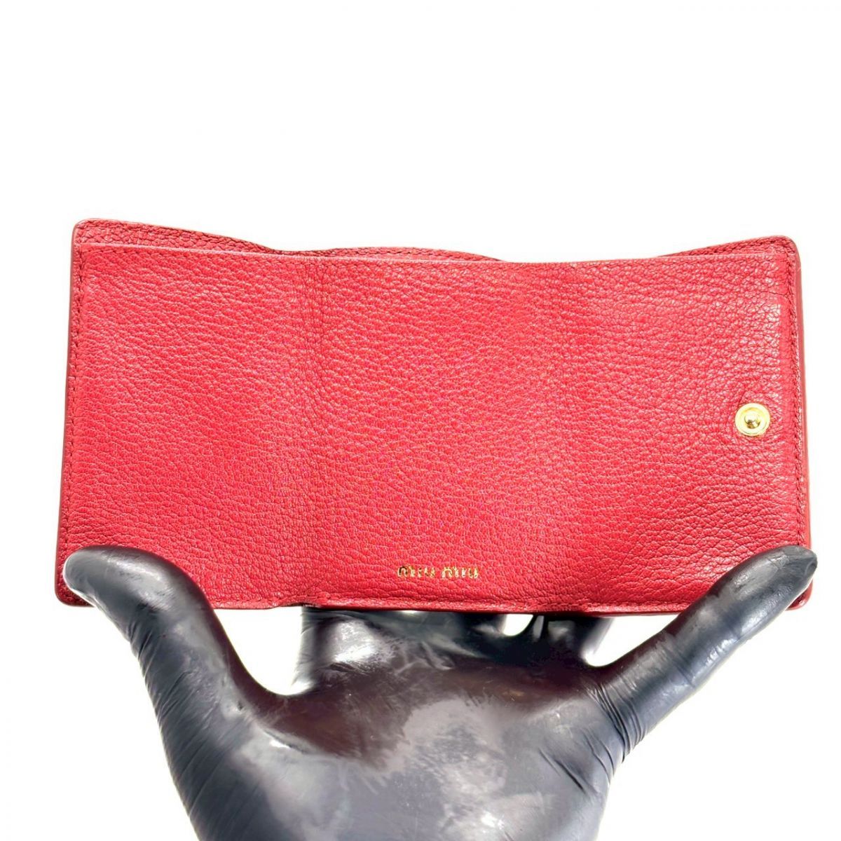甘さは小さく潜む】 MIU MIU 三つ折り財布 マドラスラブ ハート