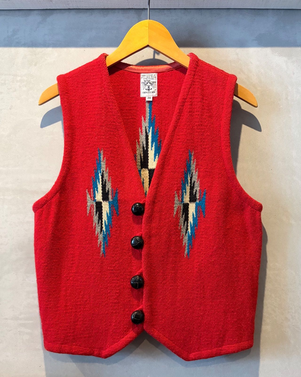 オルテガ　ベスト　38サイズ ORTEGA'S-Wool vest-(size 38)Made in U.S.A. 美品 オルテガ