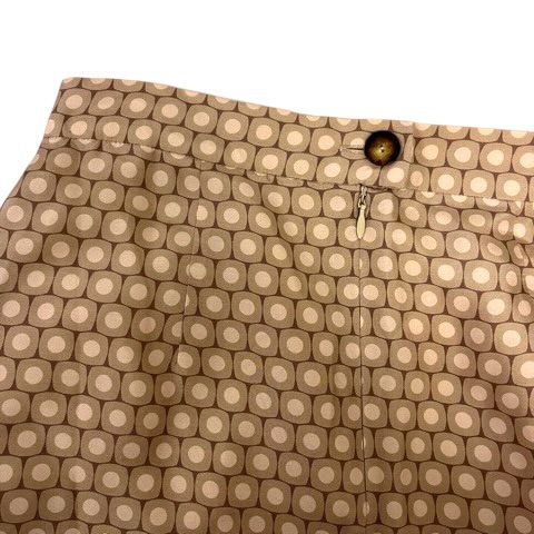 アニオナ AGNONA スカート タイト タック シルク バックスリット 総柄 