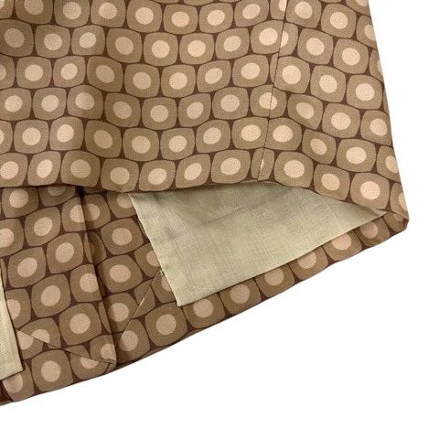 アニオナ AGNONA スカート タイト タック シルク バックスリット 総柄 