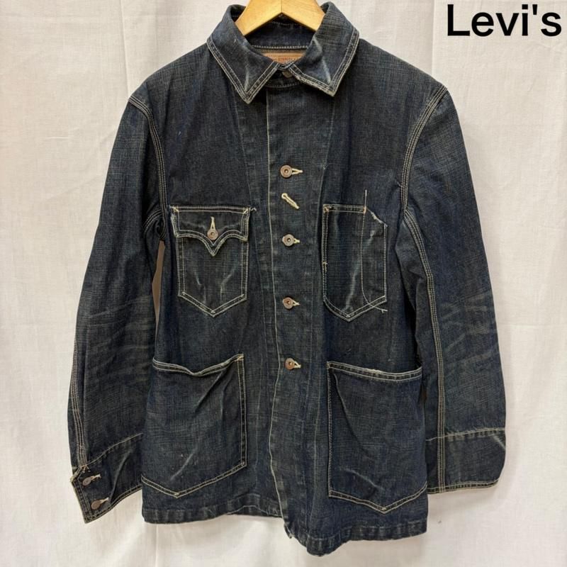 Levi's デニムカバーオール 加工 70823 リーバイス 70823-03 デニムカバーオール M ダメージ加工 メンズ M