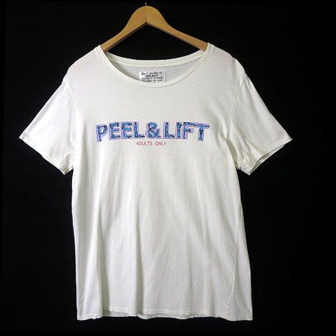 ピール&リフト PEEL & LIFT Tシャツ ダメージ加工 ロゴ プリント 