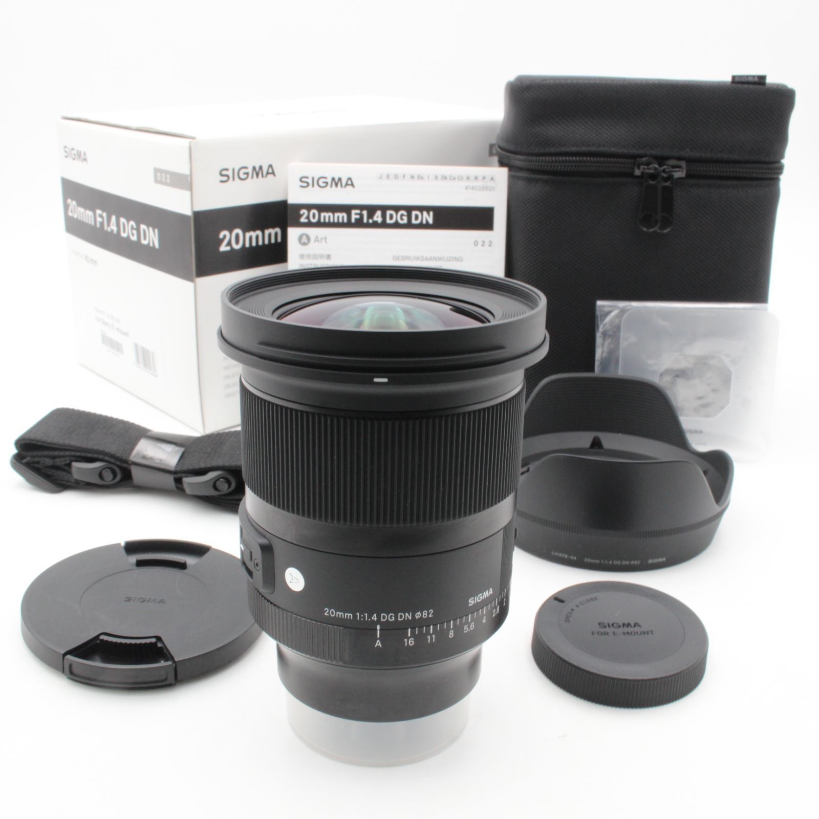 【極美品】 SIGMA シグマ 20mm f1.4 DG DN Art ソニー用Eマウント 元箱 付属品 付き 110018 59,868円
