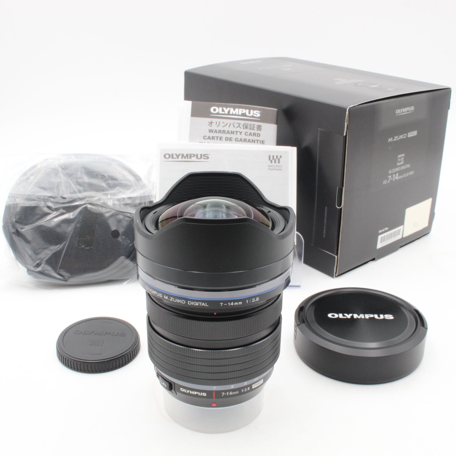 【ほぼ新品】 OLYMPUS オリンパス M.ZUIKO DIGITAL ED 7-14mm f2.8 PRO 元箱(内部緩衝材あり)付属品付き 110013