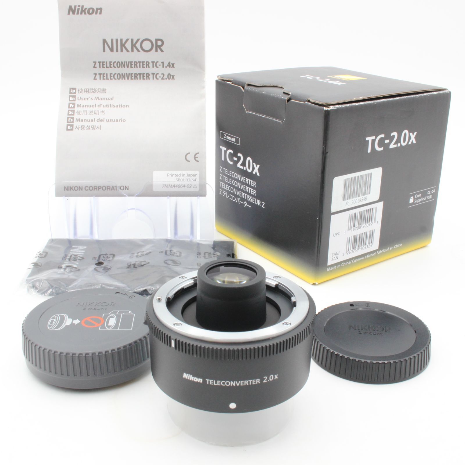 【美品】 Nikon ニコン NIKKOR Z TELECONVERTER TC-2.0x テレコンバーター nikon NIKON 元箱(内部緩衝材あり)付属品付き 110001