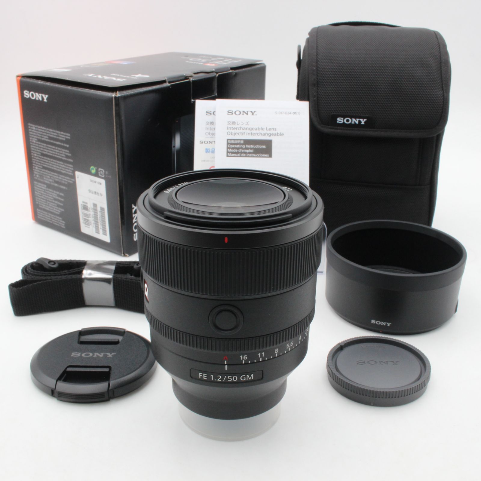 【ほぼ新品】 SONY ソニー FE 50mm f1.2 GM SEL50F12GM Eマウント sony 元箱 付属品 付き 110004