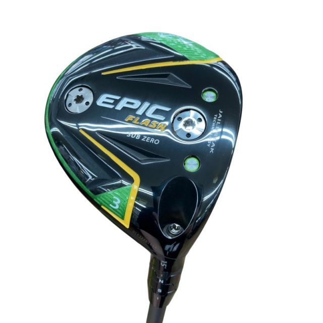 【中古】 キャロウェイ EPIC FLASH SUBZERO 3W フェアウェイウッド FW 純正特注シャフト (フレックスSR) メンズ 男性用 右利き 右用 Bランク ゴルフクラブ