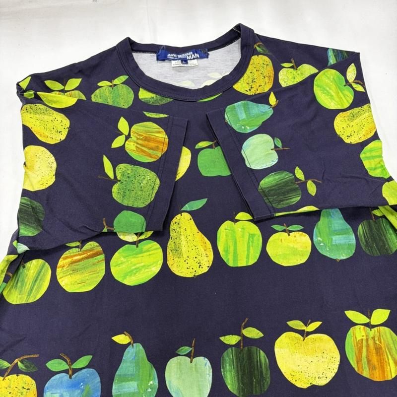 ジュンヤワタナベコムデギャルソンマン 半袖 プリント リンゴ Tシャツ