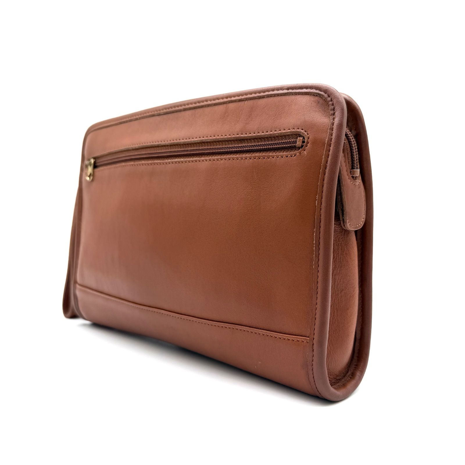 OLDCOACH y2k brown leather clutch bag unisex コーチ ブラウンレザー クラッチバッグ