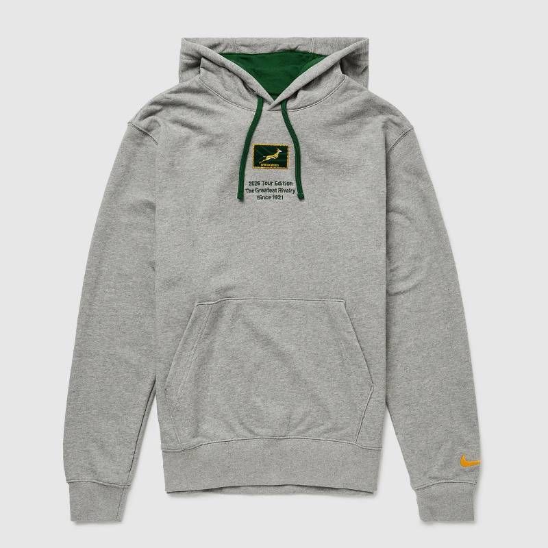 【送料無料・匿名配送】Nike ナイキ 南アフリカ代表 スプリングボクス 26/27 公式 ABツアー エディション フーディー 灰 パーカー 新品 正規品