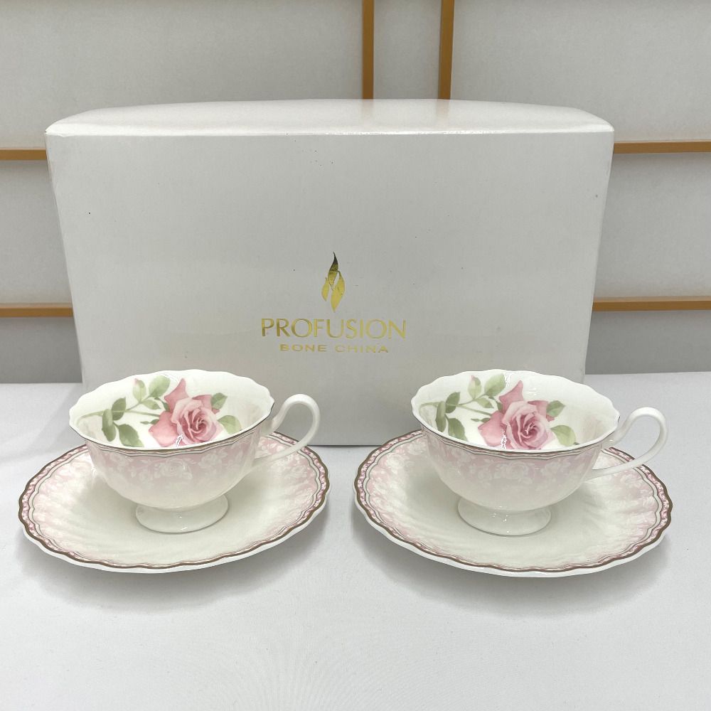 NARUMI ナルミ 食器 PROFUSION カップ＆ソーサー 2客セット ペア
