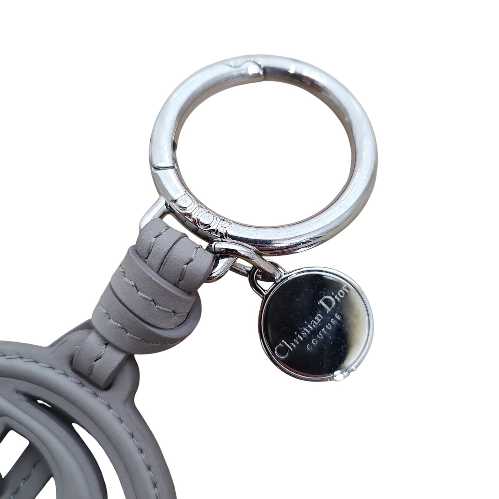 DIOR ディオール オブリーク レザーキーホルダー バックチャーム F