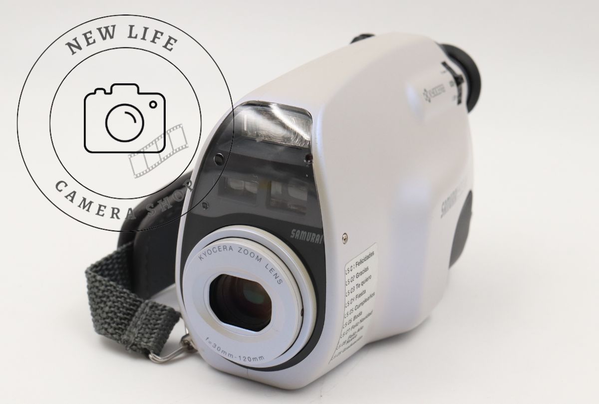 美品☆京セラ KYOCERA SAMURAI 4000ix ホワイト 30-120mm コンパクト