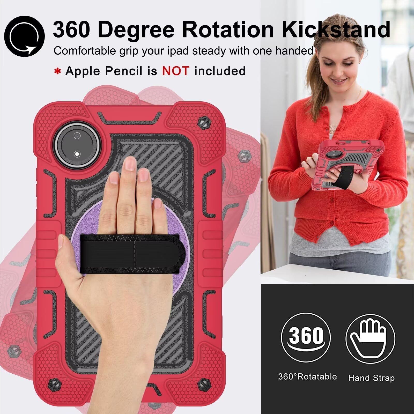 RedmiPad SE 8.7 128GB+充電器,ケーブル,360°可動ケース