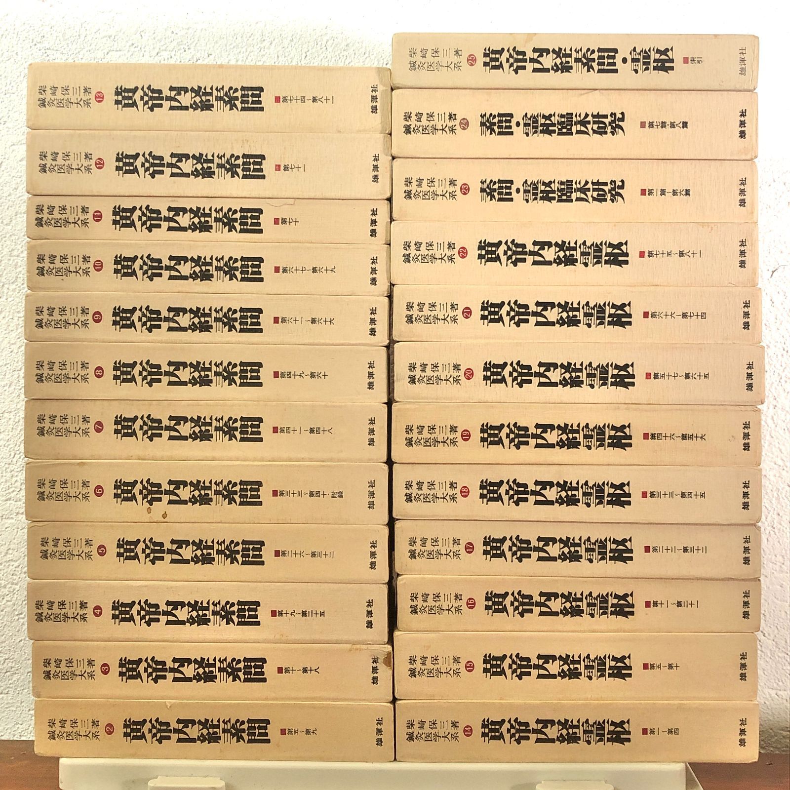 「鍼灸医学大系 第1巻欠 ２ー25巻セット」 柴崎保三 雄渾社 昭和54年10月20日発行 ☆東洋医学/黄帝内経素問/中医学/鍼灸/経絡/漢方/医療史/古典医学/養生/診断学/治療法 G8KGB0 hhOSIa11nm11