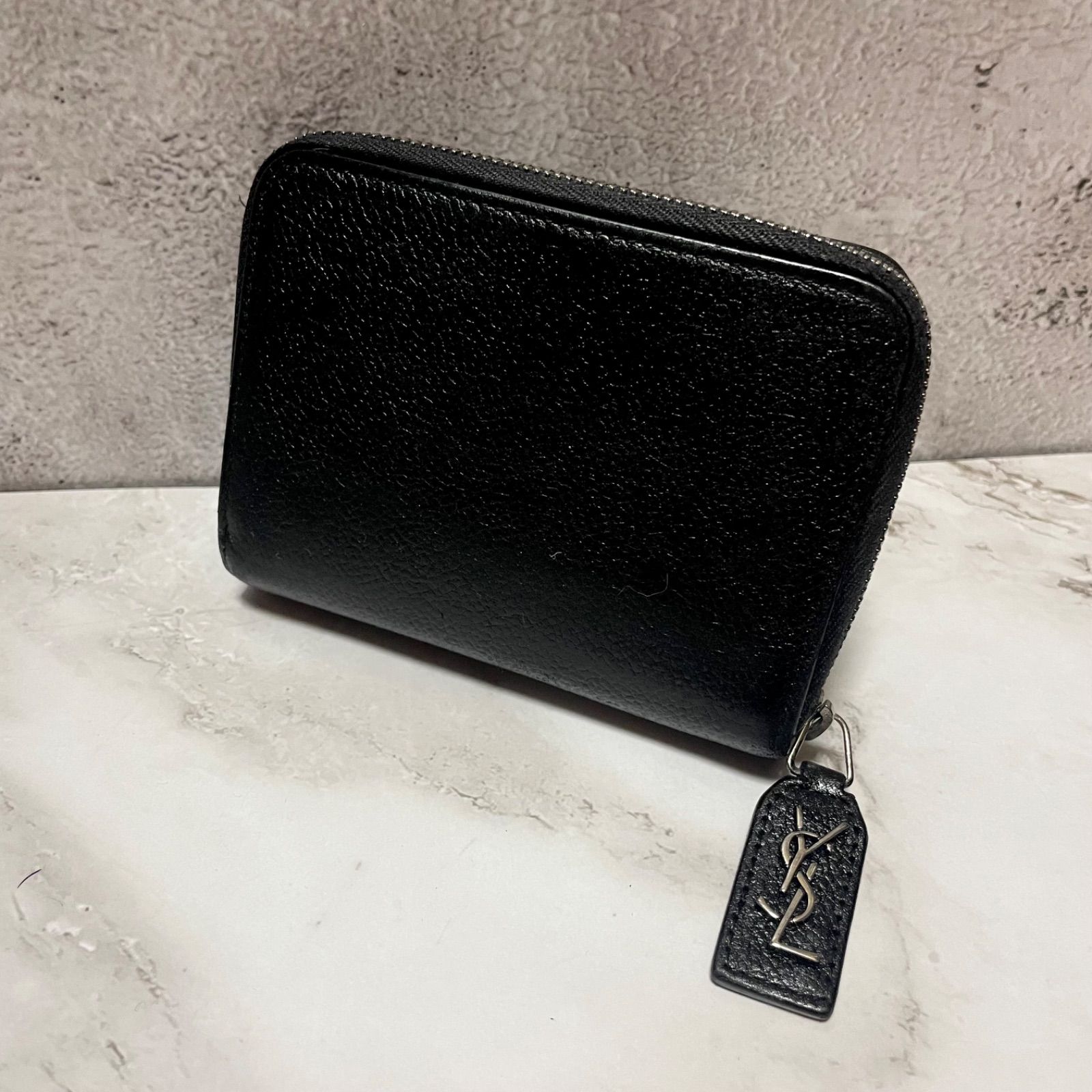 SAINT LAURENT 折り財布 ミニラウンドファスナー