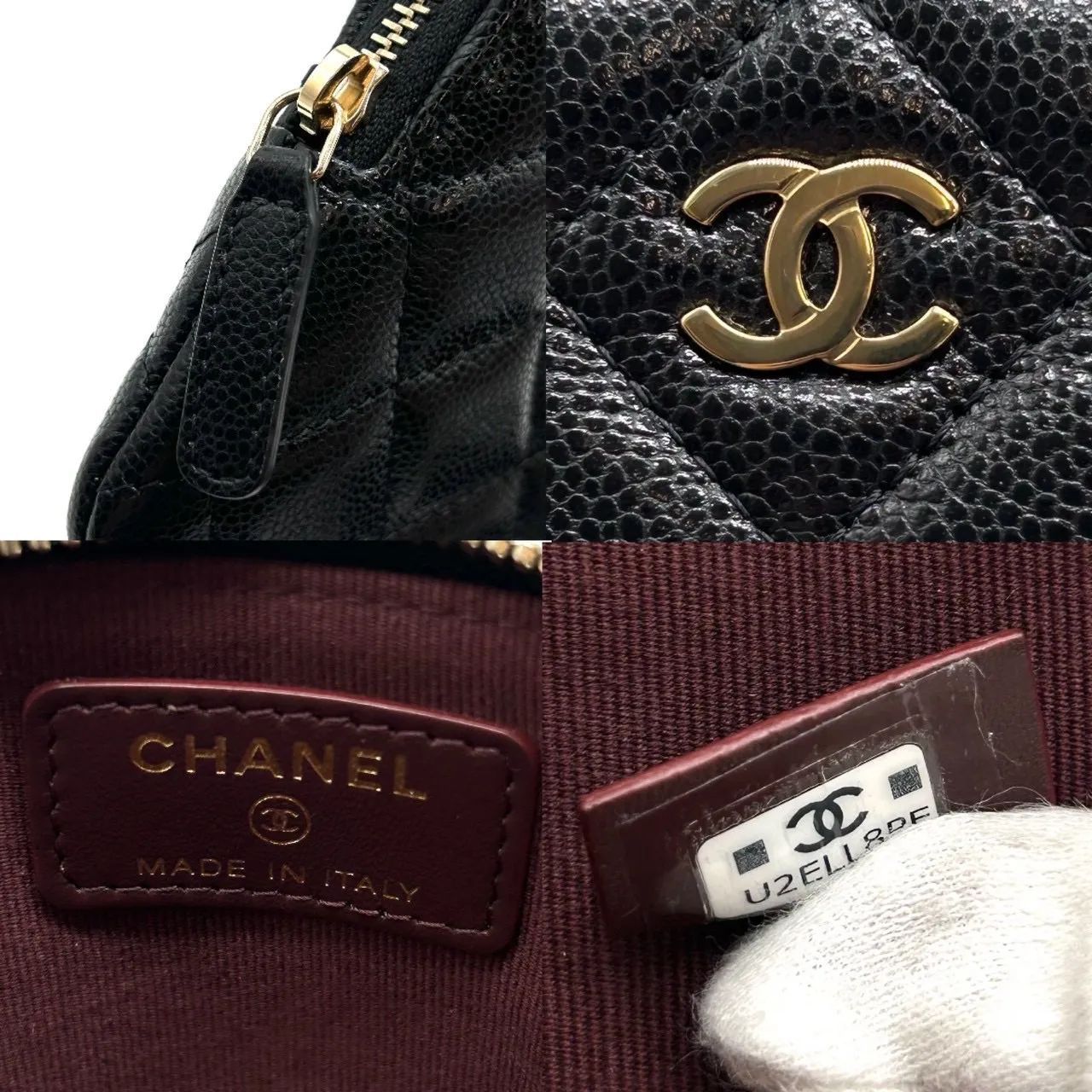 CHANEL シャネル マトラッセ キャビアスキン フラグメントケース