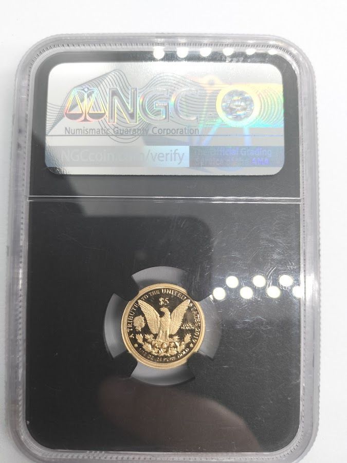 NGC PF70 2019 クック諸島 5ドル モルガンデザイン 金貨 「純金量」は