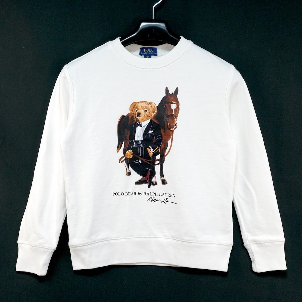 POLO RALPH LAUREN ポロ ラルフローレン ボーイズ ルナー ニュー イヤー Polo ベア スウェット シャツ ホワイト S（8）140/68 CWPOKNIY8021675
