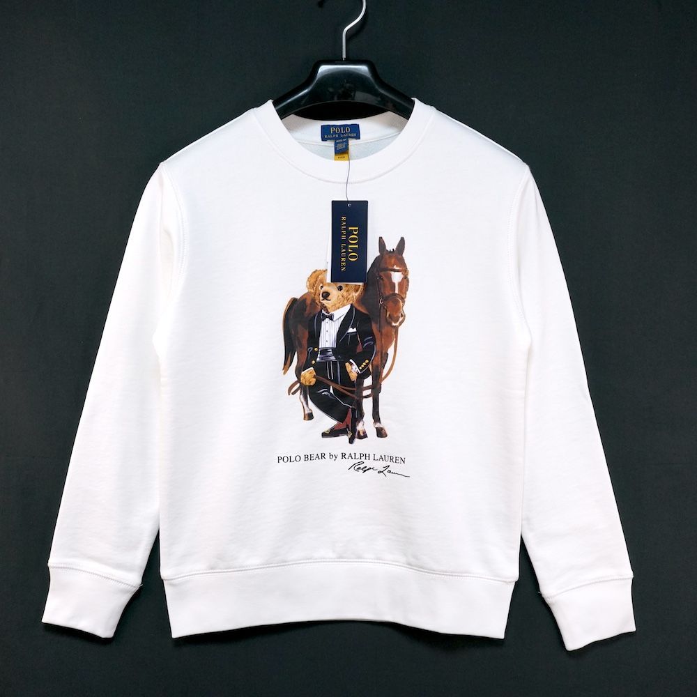 POLO RALPH LAUREN ポロ ラルフローレン ボーイズ ルナー ニュー イヤー Polo ベア スウェット シャツ ホワイト M（10）150/72 CWPOKNIY8021675 新品未使用