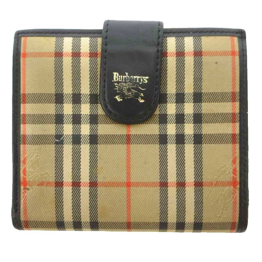 Y605-11　Burberrys バーバリーズ がま口財布 ノバチェック バーバリーズ Burberrys 二つ折り財布 ウォレット ノバチェック がま口