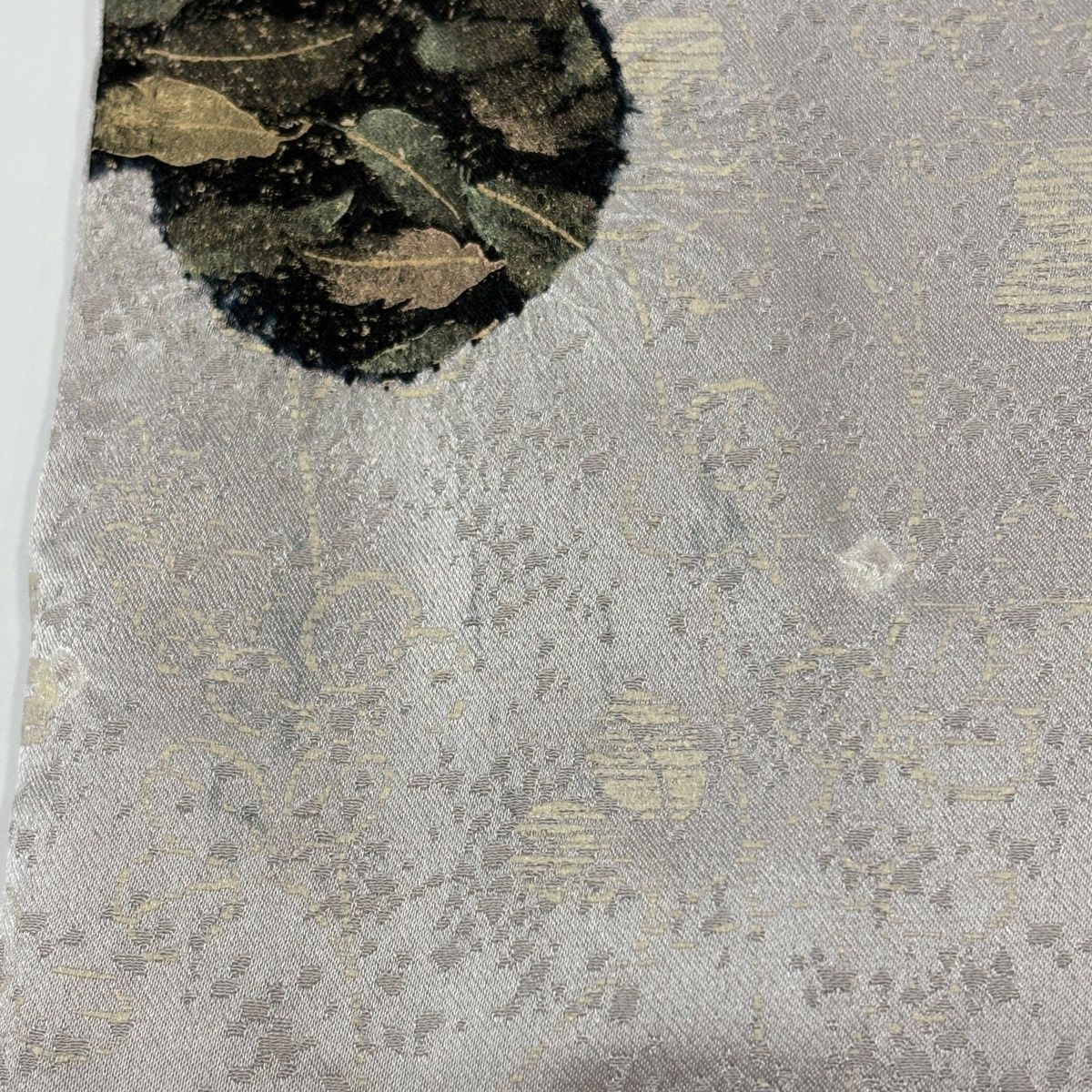 訪問着 身丈157cm 裄丈62cm S 袷 雪輪 椿 刺繍 絞り 薄小豆 正絹 秀品 