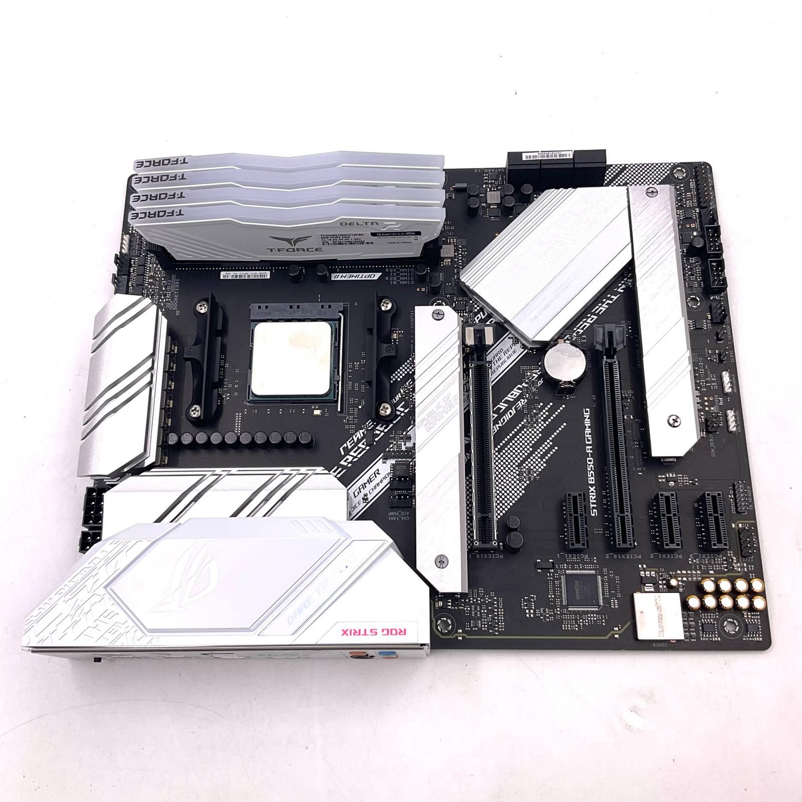 【全額返金保証】【最速発送】ASUS/AMD/TEAMGROUP ROG STRIX B550-A GAMING/Ryzen7 5700X/DDR4 8GBx4枚 超美品