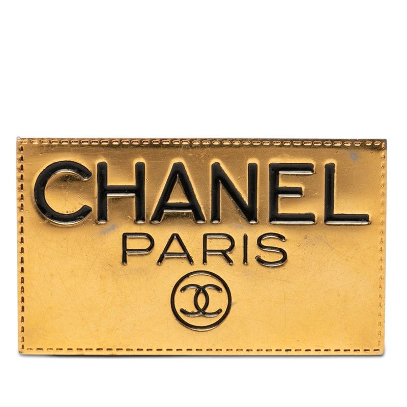 シャネル ココマーク ロゴプレート ブローチ ゴールド メッキ レディース CHANEL【1-0275316】