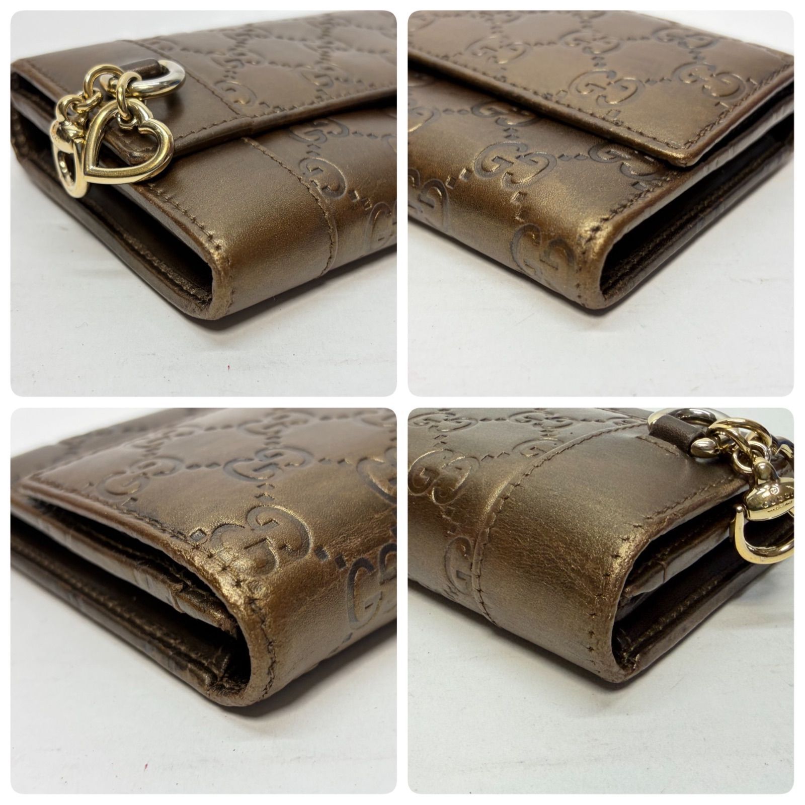 4112 GUCCI グッチ 長財布 フラップ ゴールド コンチネンタル フラップ 