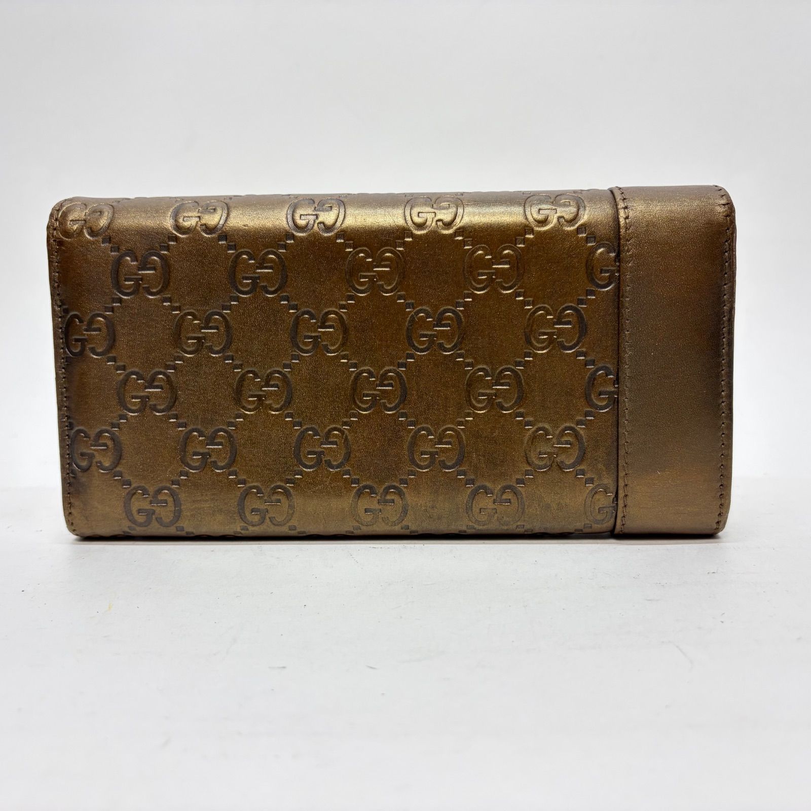 4112 GUCCI グッチ 長財布 フラップ ゴールド コンチネンタル フラップ 