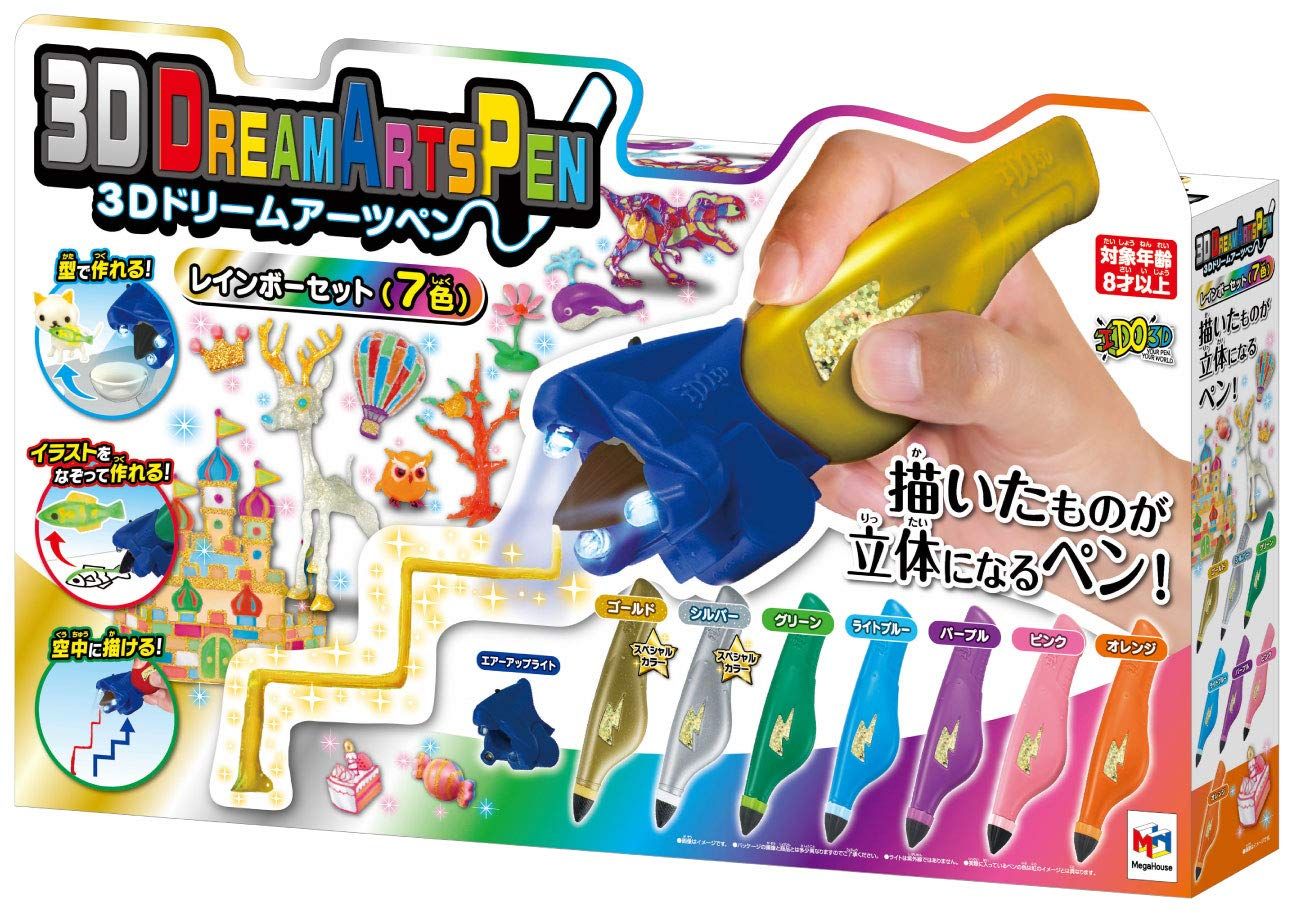 メガハウス(MegaHouse) 3Dドリームアーツペン レインボー7色セット [レインボー7色セット]